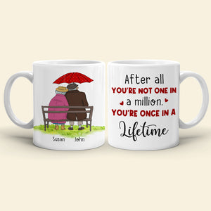 After All You're One In A Million. You're Once In A Lifetime, Personalized Old Couple Mug - Coffee Mug - GoDuckee