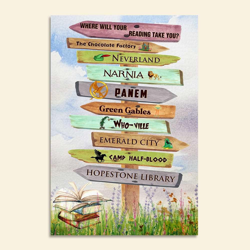 Personalized Book Titles Poster - Where Will Your Reading Take You? - Poster & Canvas - GoDuckee
