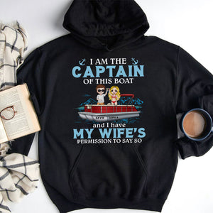 Pontoon Couple Captain-First Mate - Personalized Shirt - Shirts - GoDuckee