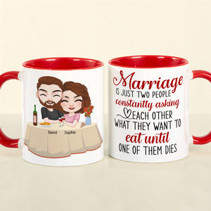 Marriage Is Just Two People, Personalized Tumbler, Gift For Couple - Coffee Mug - GoDuckee