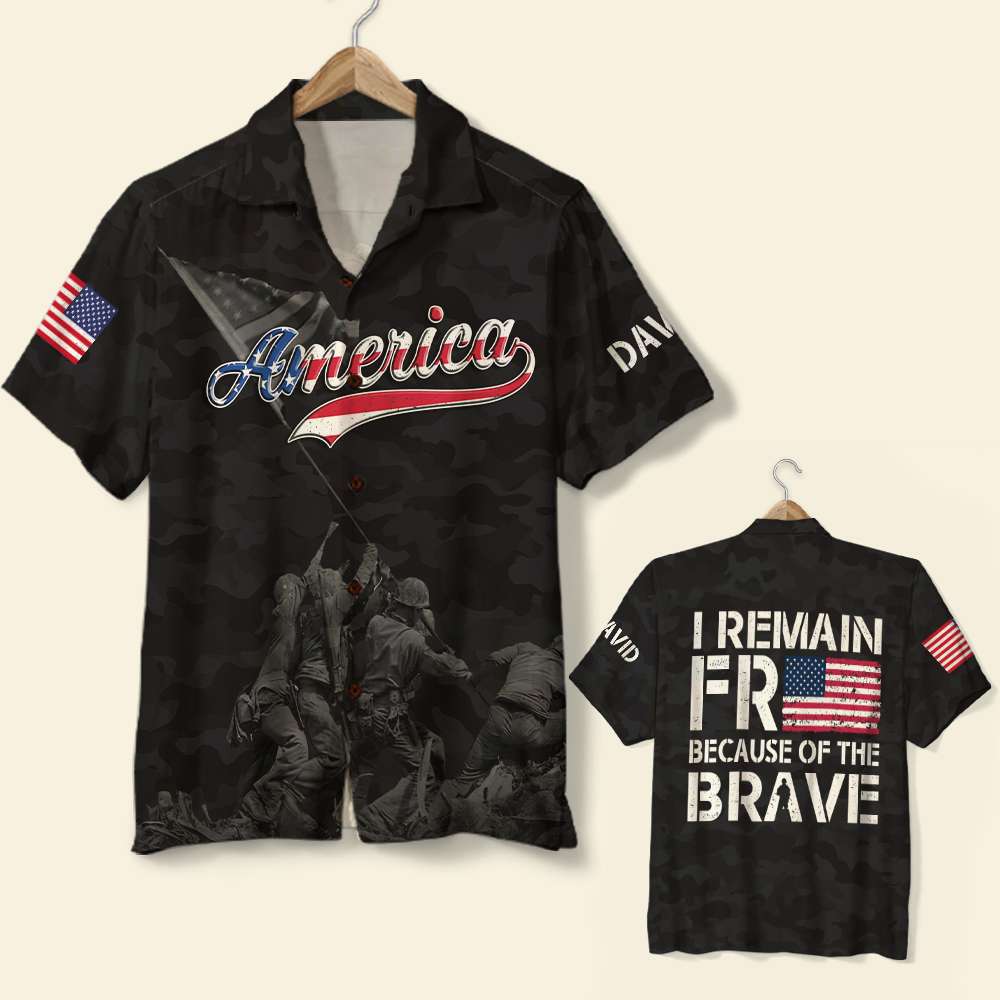 I Remain French Because Of The Brave - Personalized Hawaiian Shirt, Aloha Shirt - Hawaiian Shirts - GoDuckee