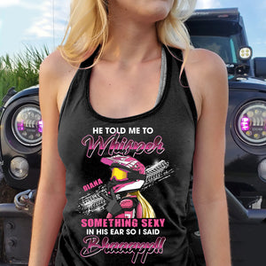 Motocross Girl Braaap In His Ear Personalized Shirts - Shirts - GoDuckee