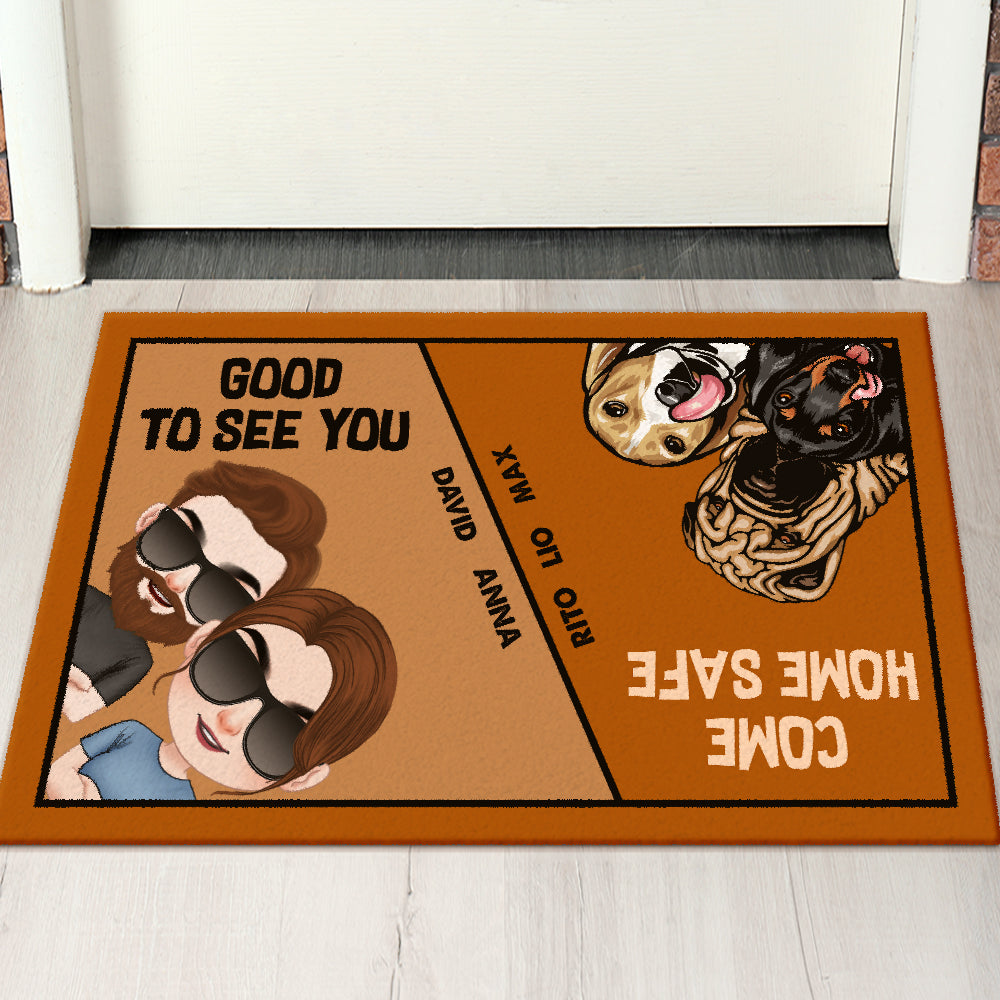 Good To See You, Personalized Doormat, Gift For Dog Lovers - Doormat - GoDuckee