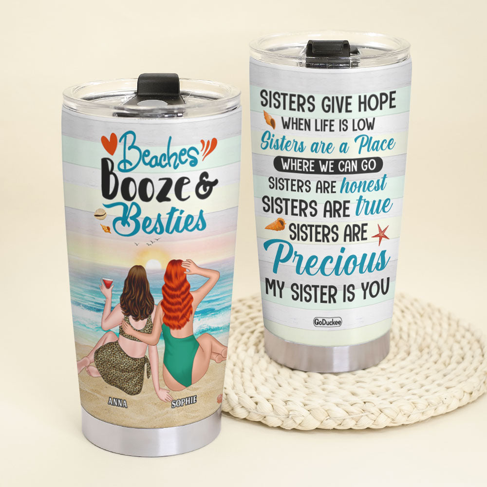 My Sister Is You Personalized Sisters Tumbler Cup, Gift For Sisters, Besties - Tumbler Cup - GoDuckee