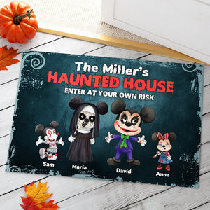 Enter At Your Own Risk Personalized Halloween Doormat - Doormat - GoDuckee