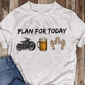 Plan For Today Personalized Biker Shirt Gift For Biker - Shirts - GoDuckee