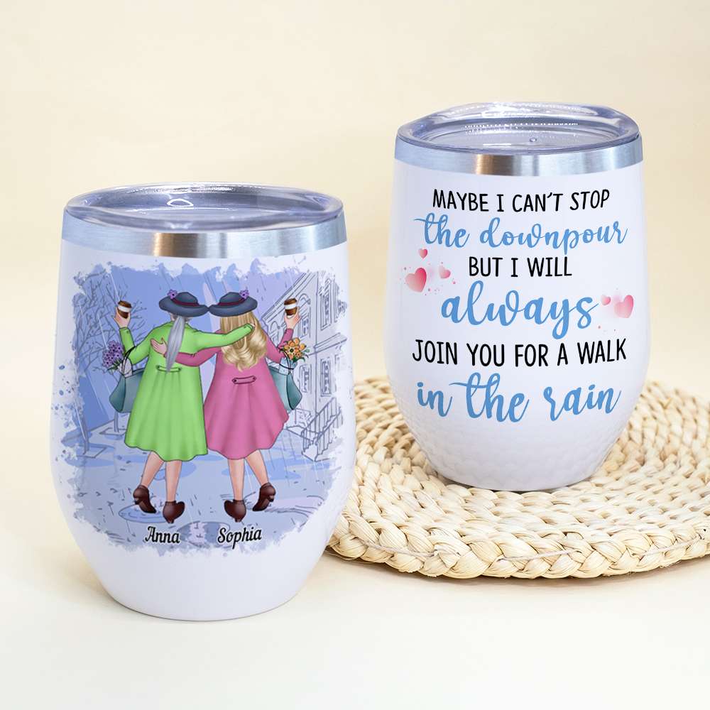 Running Travel Wine Tumbler - Miles of Friendship Mantra