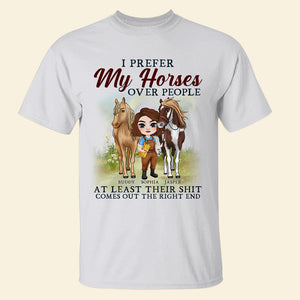 I Prefer My Horses Over People, Bestfriend Horses T-shirt Hoodie Sweatshirt - Shirts - GoDuckee