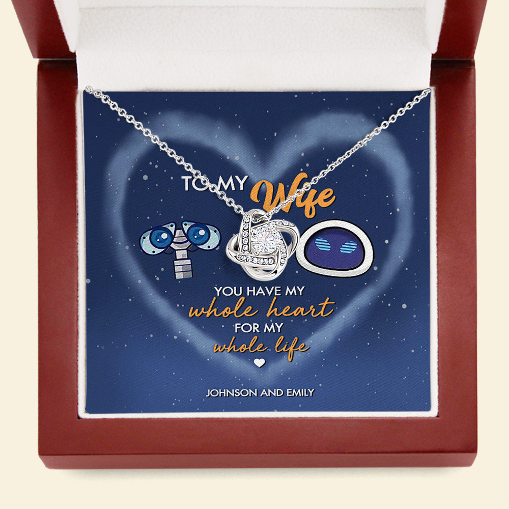 Couple You Have My Whole Heart - Personalized Love Knot Necklace - Jewelry - GoDuckee