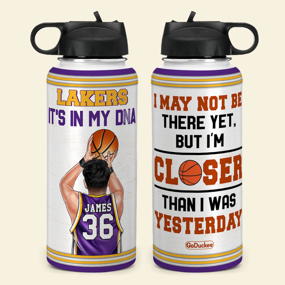 Personalized Basketball Water Bottle It's My DNA - Water Bottles - GoDuckee