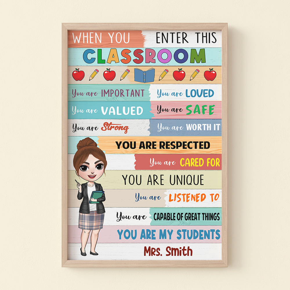 Teacher When You Enter This Classroom - Personalized Canvas Print - Poster & Canvas - GoDuckee
