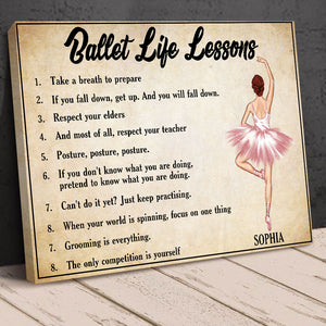 Personalized Ballerina Girl Canvas Prints - Ballet Life Lessons - Poster & Canvas - GoDuckee