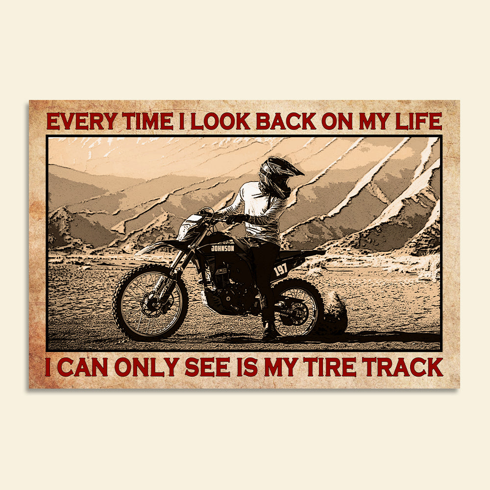 Motocross Everytime I Look Back On My Life - Personalized Wall Art - Poster & Canvas - GoDuckee
