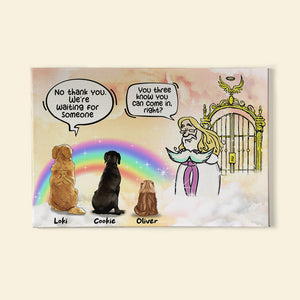 You Can Come In - We're Waiting for Someone, Personalized Canvas Print, Beloved Friends In Heaven - Poster & Canvas - GoDuckee