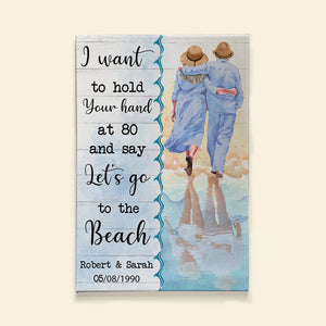 I Want To Hold Your Hand At 80, Personalized Couple Poster & Canvas - Poster & Canvas - GoDuckee