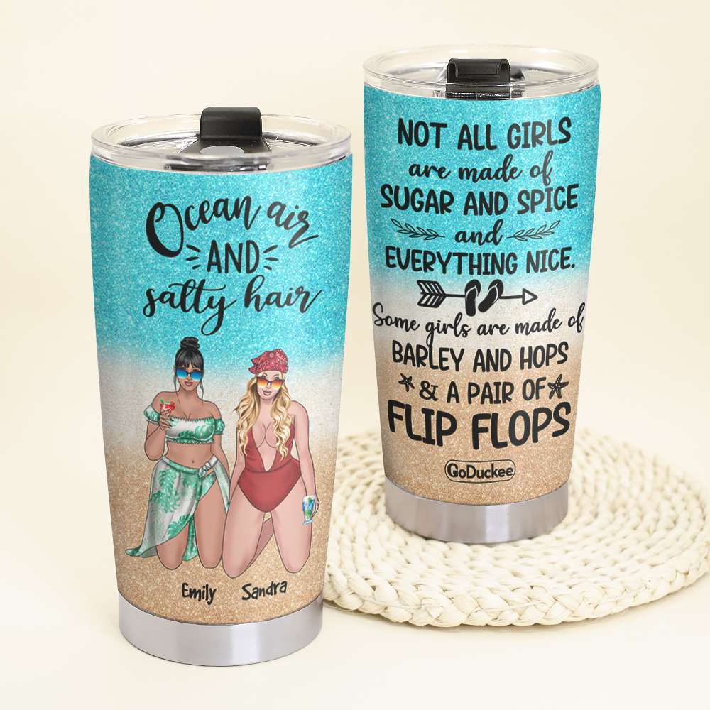 Personalized Beach Girls Tumbler - Sun Tan The Tan Will Fade