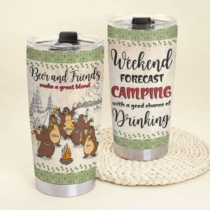 Beer And Friends Make A Great Blend Personalized Camping Tumbler Cup - Tumbler Cup - GoDuckee