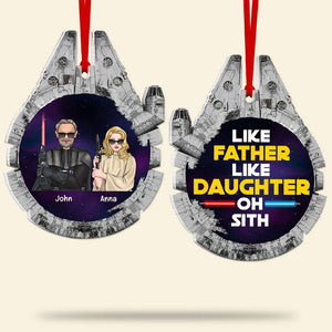 Like Father Like Daughter Oh Sith, Personalized Custom Shape Ornament, Gift For Family - Ornament - GoDuckee