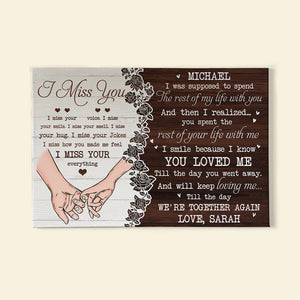 I Miss Your Everything Personalized Canvas Printed, Memorial Gift - Poster & Canvas - GoDuckee