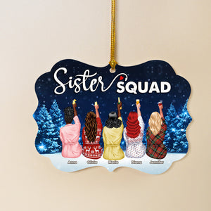 Sister Squad Best Friend Forever For Christmas Medallion Acrylic Ornament Gift - Ornament - GoDuckee