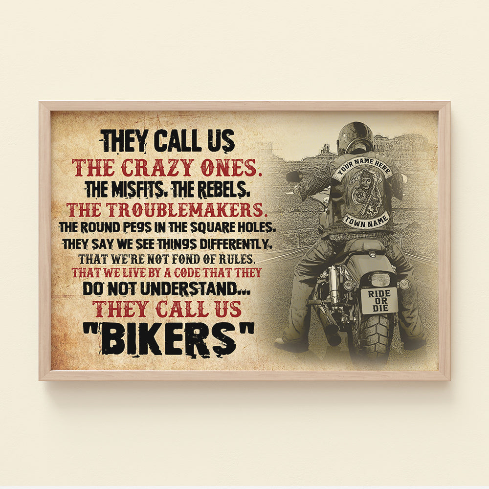 Personalized Biker Poster - They Call Us "Bikers" - Poster & Canvas - GoDuckee