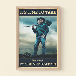 Custom Pet Photo Poster - It's Time To Take To The Vest Station - Poster & Canvas - GoDuckee