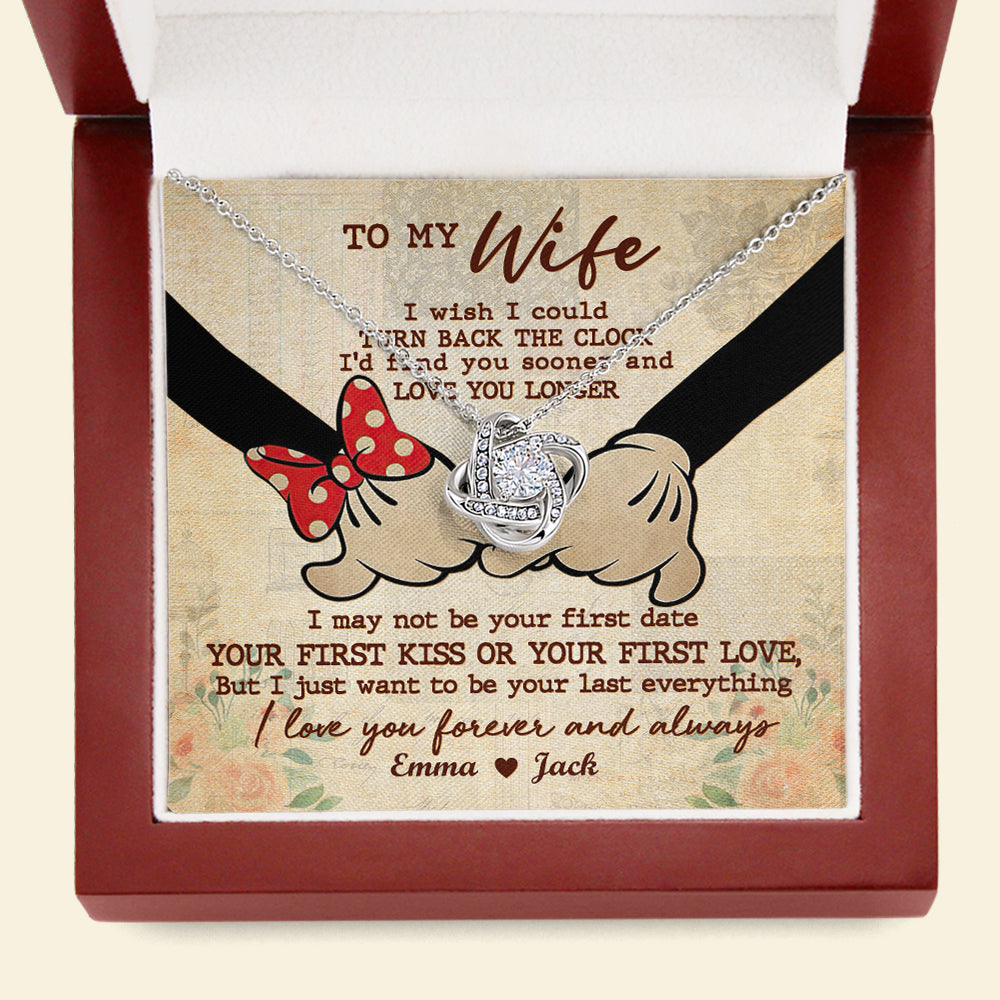 Couple I'd Find You Sooner - Personalized Love Knot Necklace - Jewelry - GoDuckee