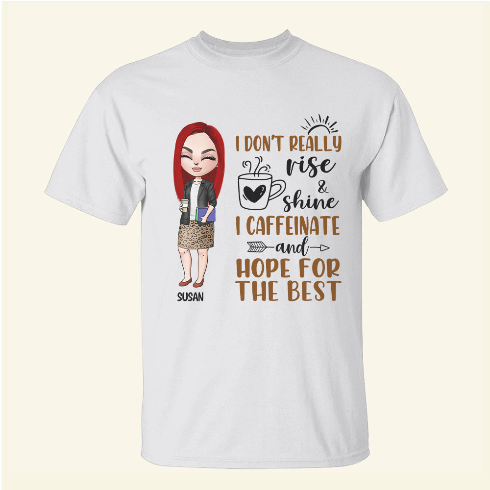 I Don't Really Rise - Personalized Shirts - Gift For Teacher - Chibi Teacher Front View - Shirts - GoDuckee