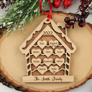 Personalized Family Ornament, Christmas Tree Decor - Ornament - GoDuckee