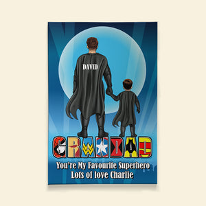 Grandad - You Are My Favourite Hero Personalized Canvas Print, Gift For Father - Poster & Canvas - GoDuckee