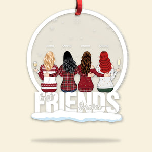 Best Friends Forever Christmas, Personalized Shape Ornament Gift For Besties - Ornament - GoDuckee