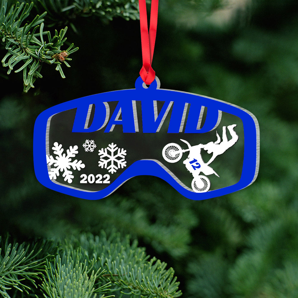 Personalized Motocross Ornament, Christmas Tree Decor - Ornament - GoDuckee