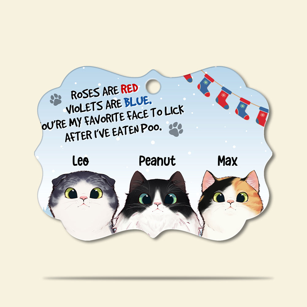 Cats Roses Are Red - Personalized Ornament - Ornament - GoDuckee