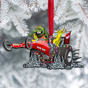Mouse Hot Rod - Personalized Christmas Ornament - Christmas Gift For Drag Racer - Ornament - GoDuckee