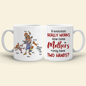 If Evolution Really Works, Gift For Mom, Personalized Mug, Mom And Kids Mug, Mother's Day Gift - Coffee Mug - GoDuckee