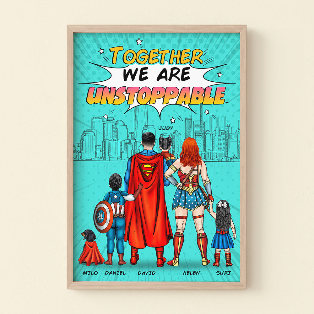 Family Together We Are Unstoppable - Personalized Canvas Print - Gift For Family - Poster & Canvas - GoDuckee