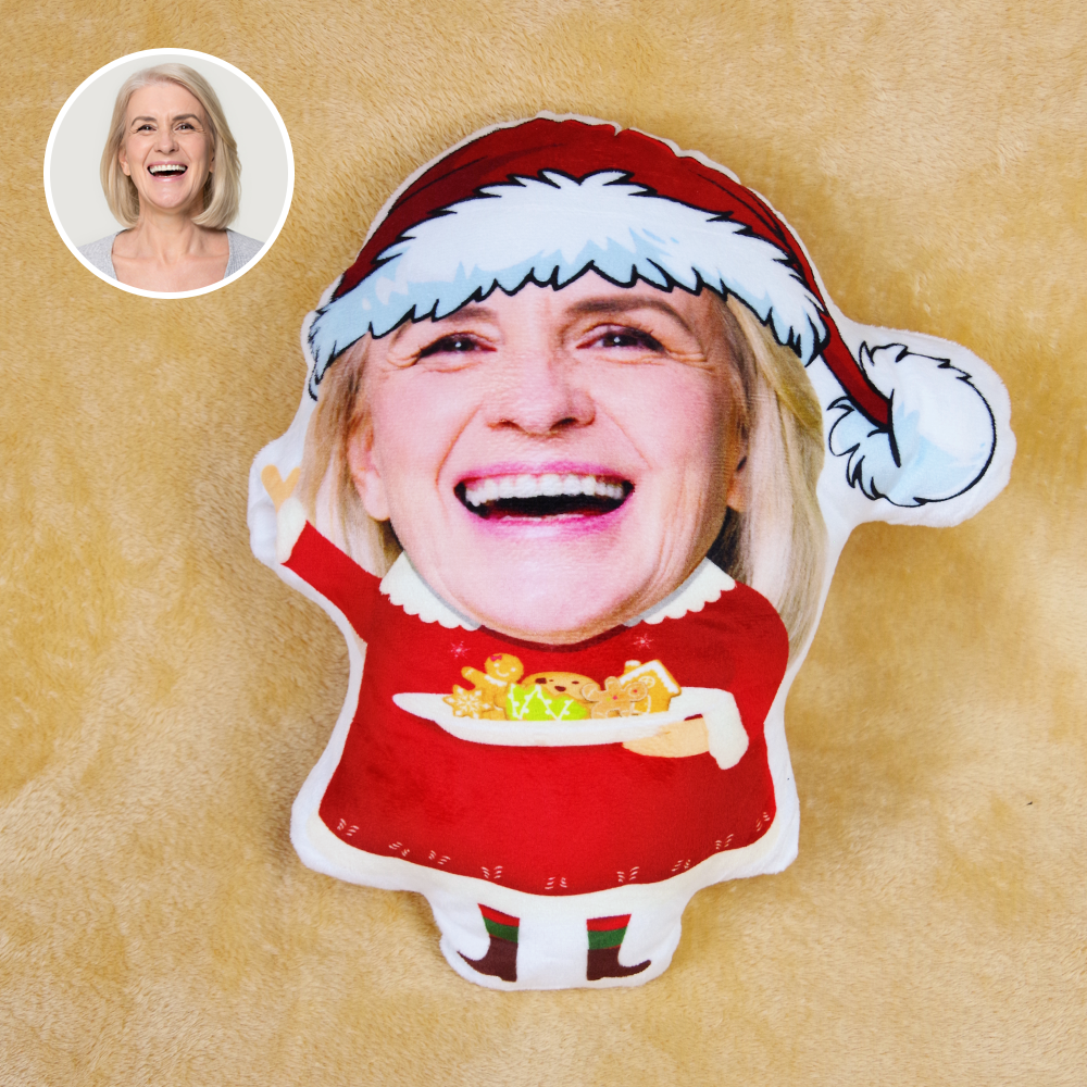 Custom Face Pillow, Love Family, Mrs. Claus Grandma, Christmas Gifts - Pillow - GoDuckee