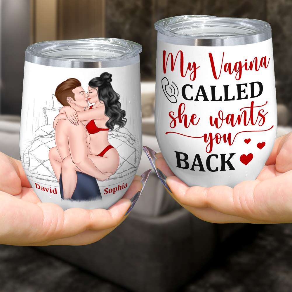 She Wants You Back, Personalized Tumbler, Gift For Naughty Couple - Wine Tumbler - GoDuckee
