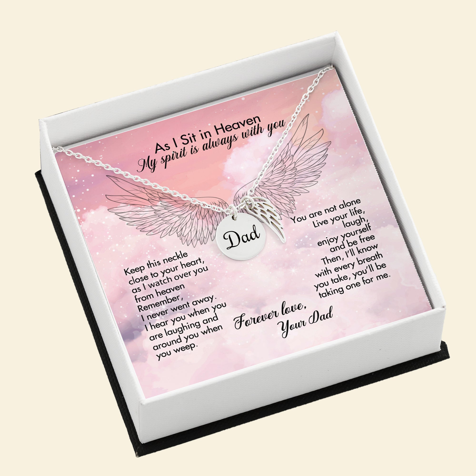 Heaven My Daddy Was So Awesome God Made Him An Angel - Personalized Wo -  GoDuckee