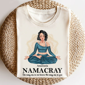 Namacray The Crazy Ass In Me Honors The Crazy Ass In You, Personalized Shirts, Gifts for Yoga Lovers - Shirts - GoDuckee