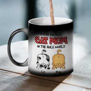 You're The Best Cat Mom In The Hole World Personalized Cat Mom Mug, Gift For Cat Lovers - Magic Mug - GoDuckee