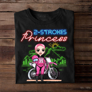 Motocross Girl 2-Strokes Princess Personalized Shirts - Shirts - GoDuckee