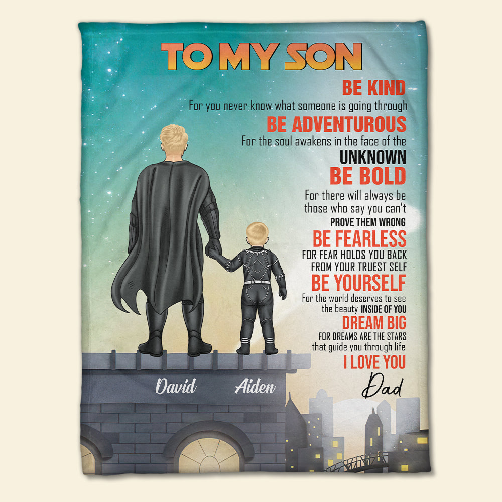 To My Daughter/Son... I Love You Dad - Personalized Blanket - Blanket - GoDuckee
