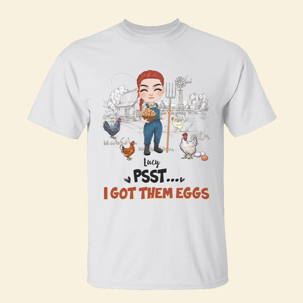I Got Them Eggs - Personalized Chicken Shirt - Gift For Farmer - Shirts - GoDuckee