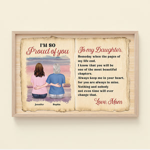 I'm So Proud Of You, Personalized Canvas Print, Sitting With Mom Canvas Print, Mother's Day Gift, Birthday Gift For Mom - Poster & Canvas - GoDuckee