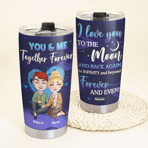 You & Me Together Forever, Couple Anniversary Congratulations Personalized Tumbler - Tumbler Cup - GoDuckee