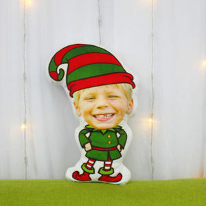Custom Face Pillow, Love Family, Little Elf Boy, Christmas Gifts - Pillow - GoDuckee