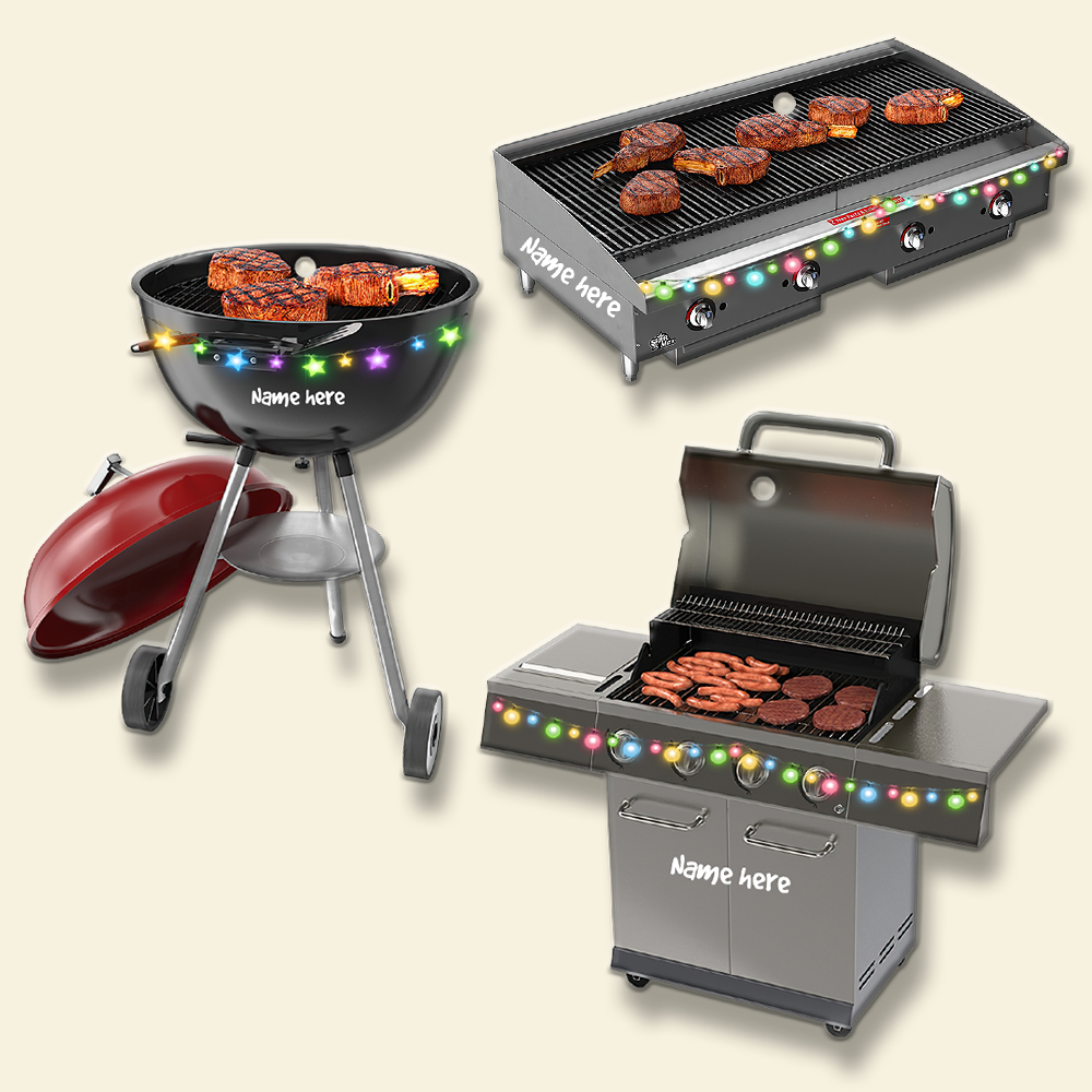 BBQ Smoker Ornament - Personalized Grill Christmas Ornament - Custom Name - Ornament - GoDuckee