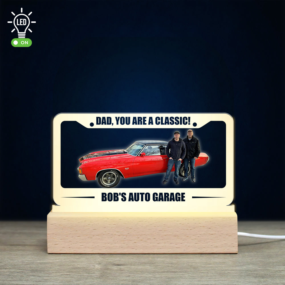 Custom Father's Day Muscle Car Led Light, Gift For Dad, Father's Day Gift - Led Night Light - GoDuckee
