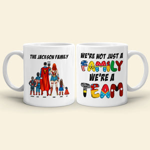 We're Not Just A Family We're A Team Personalized White Mug - Coffee Mug - GoDuckee